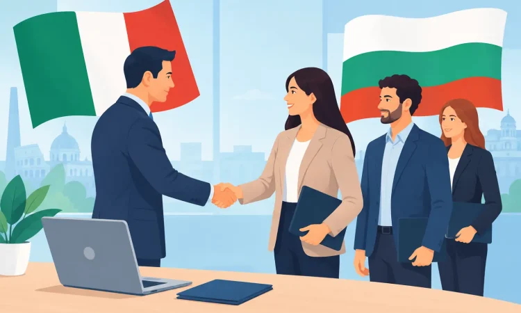 Posso assumere italiani con una società bulgara?
